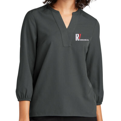 R7 Technologies - Women's Stretch Crepe 3/4 Sleeve Blouse Thumbnail