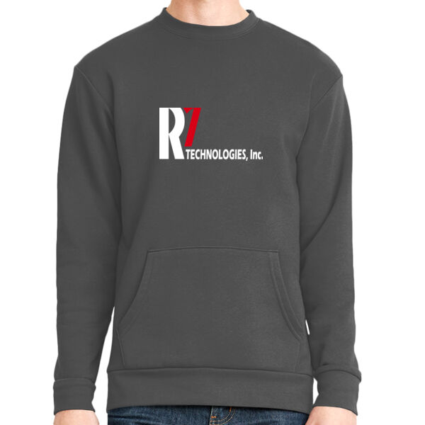 R7 Technologies - 9001 - Unisex Long Sleeve Crew with Pocket Thumbnail
